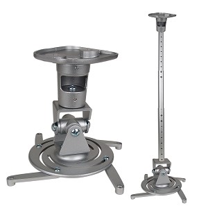 Universal Projector Ceiling Mount Kit w/Extension Pole (Silver)